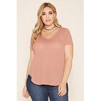 plus size classic v neck tee