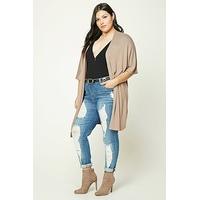 Plus Size Open-Front Cardigan