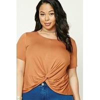 Plus Size Knot-Front Top