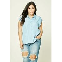 Plus Size Chambray Shirt