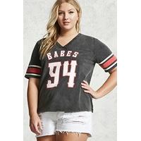 plus size varsity tee