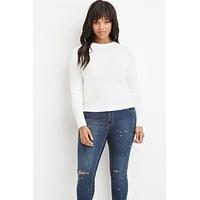 Plus Size Ribbed-Panel Sweater