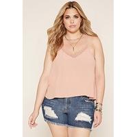 plus size eyelash lace cami