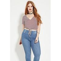 Plus Size Knotted Crop Top