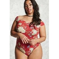 Plus Size Floral Bodysuit