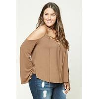 Plus Size Lace-Up Top