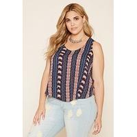 Plus Size Geo Print Top