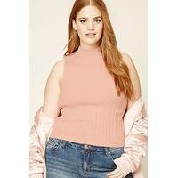 Plus Size Ribbed Crop Top