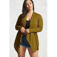 Plus Size Draped Cardigan