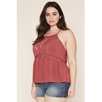 Plus Size Lace-Paneled Cami