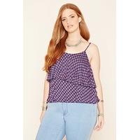 Plus Size Geo Flounce Cami