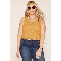 Plus Size Floral Crochet Top