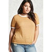 Plus Size Burnout Ringer Tee