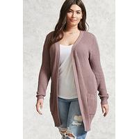 Plus Size Maxi Ribbed Cardigan