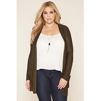 Plus Size Open-Knit Cardigan