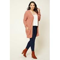 Plus Size Maxi Ribbed Cardigan