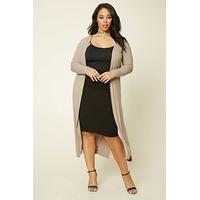 Plus Size Longline Knit Cardigan