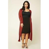 Plus Size Longline Knit Cardigan