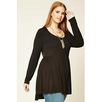 Plus Size Crochet-Paneled Dress