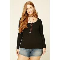 Plus Size Ribbed Knit Top