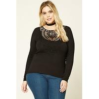 plus size crochet lace top