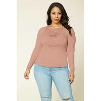 Plus Size Crochet Lace Top