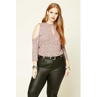 Plus Size Open-Shoulder Top