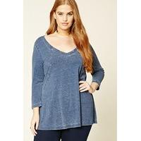 Plus Size Slub Knit Tee