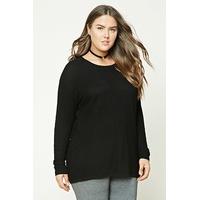 Plus Size Ribbed Knit Sweater