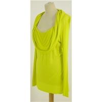Planet Size 12 Fluorescent Yellow Cowl Neck Tunic