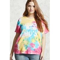 plus size graphic tie dye tee