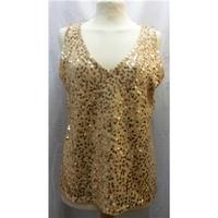 Platinum gold vest top Platinum - Size: M - Metallics - Vest