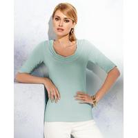 plain ruched detail jersey top