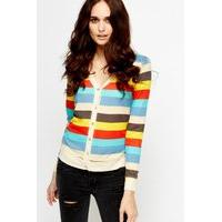 Plunge Stripe Cardigan