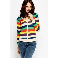 Plunge Stripe Cardigan