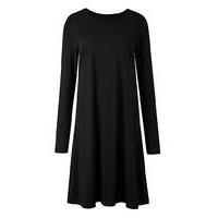 Plain Black Swing Dress