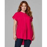 placket pleat front blouse