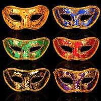 plastic material fancy dress party halloween mask random color