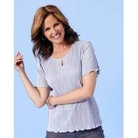 Plain Plisse Jersey Top