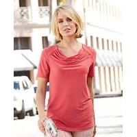 plain cowl neck ity top