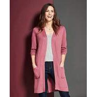 plum marl edge to edge cardigan