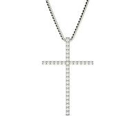 Plate Prong Setting Cross Pendant