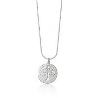 Plain Silver Family Tree Duo Pendant