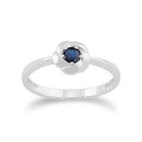 Plaited Texture 9ct White Gold 0.20ct Sapphire Ring