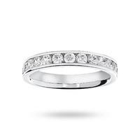 platinum 075 carat brilliant cut half eternity ring