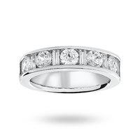 Platinum 1.45 Carat Dot Dash Half Eternity Ring