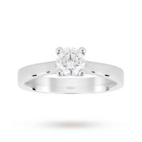 platinum 050ct diamond brilliant cut d colour ring ring size l