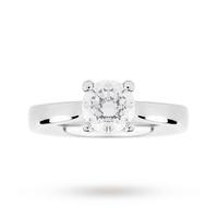 Platinum 0.70ct Diamond Brilliant Cut D Colour Ring - Ring Size M