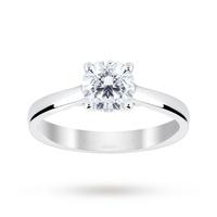 Platinum 1.00 Carat Diamond Solitaire Ring - Ring Size K