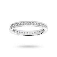 Platinum 1.00 Carat Princess Cut Channel Set Full Eternity Ring